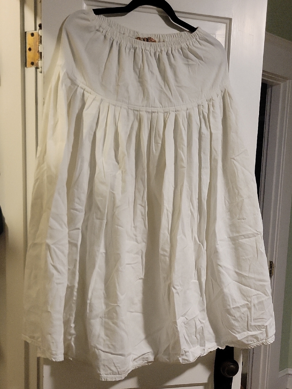 Vintage 80s BIS Gene Ewing White Cotton Maxi Full Prairie Skirt - M/L
